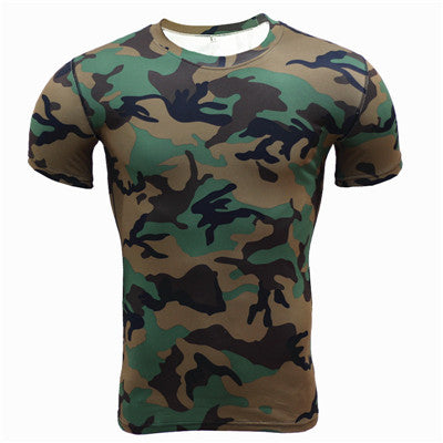 Base Layer Camouflage T-Shirt Fitness