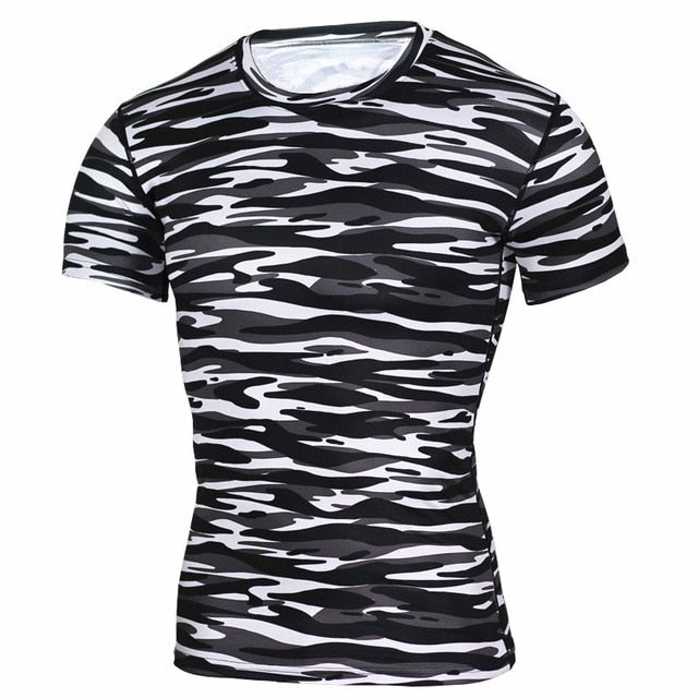 Base Layer Camouflage T-Shirt Fitness