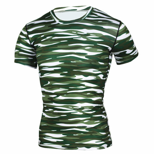 Base Layer Camouflage T-Shirt Fitness