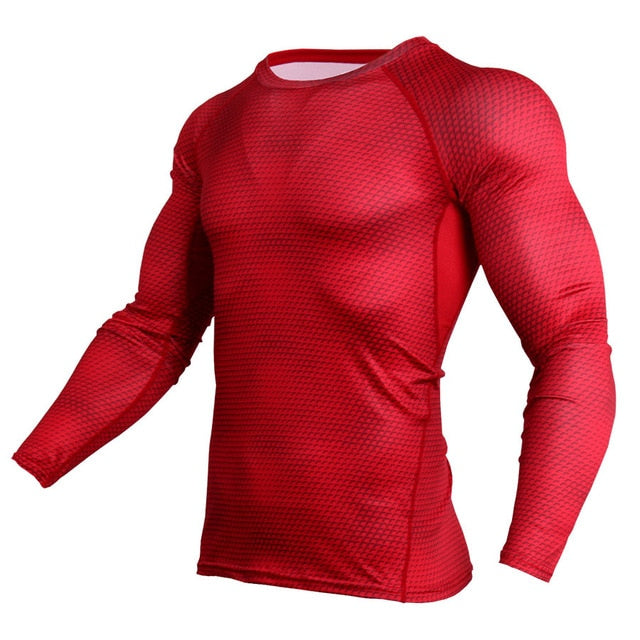 Fitness Compression T-Shirt Men 3D Print