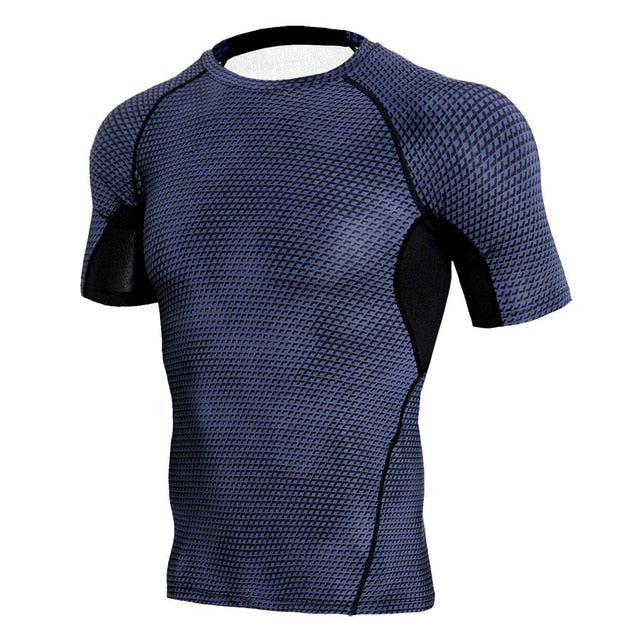 Fitness Compression T-Shirt Men 3D Print