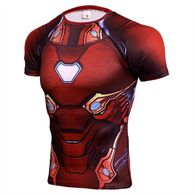 Captain America Spiderman 3D Printed T-Shirt