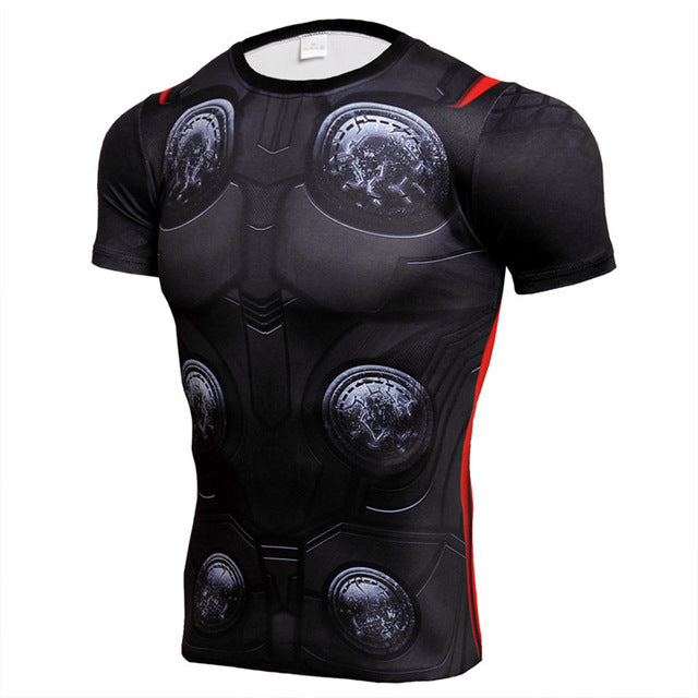 Captain America Spiderman 3D Printed T-Shirt